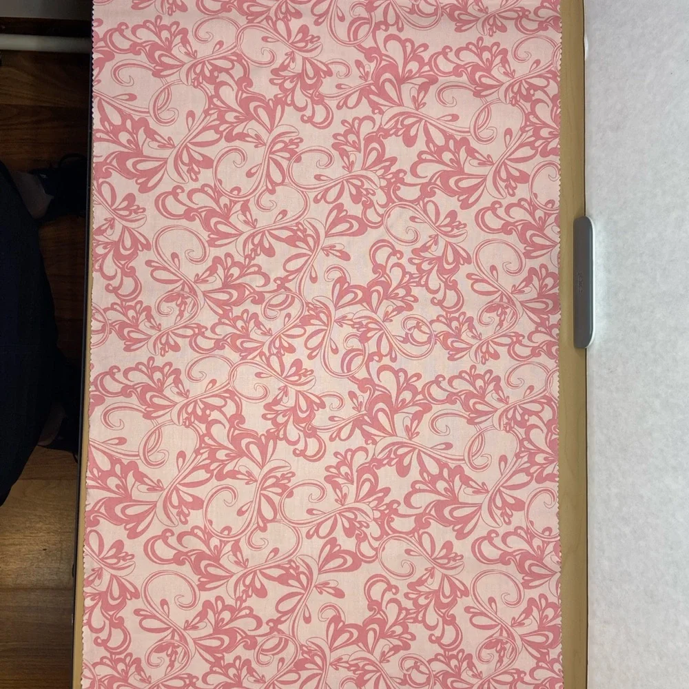 Assorted Floral & Geometric Cotton Fabric Pieces - Pink, Purple, Lime - Picture 10 of 11